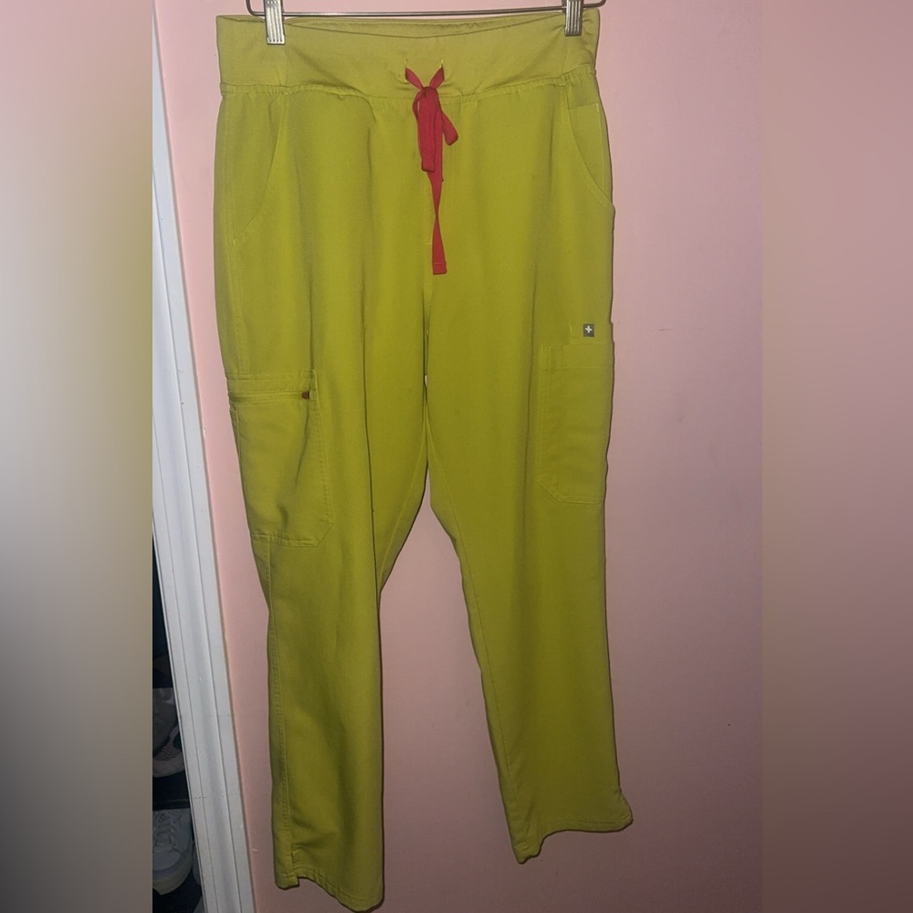 Figs High Waisted Yola Skinny Scrub Pants LIMEADE MP